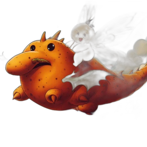 dragon, creature, animal, staff transparent PNG cut-out