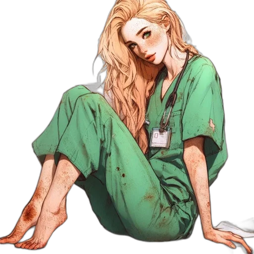 staff, dress, watercolor, concept art transparent PNG cut-out