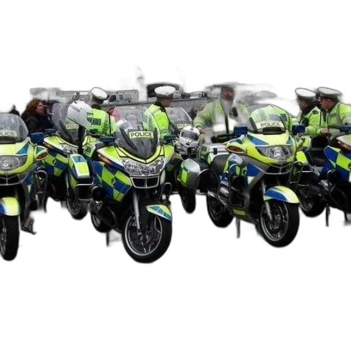 group, police, officers, motorcycles transparent PNG cut-out