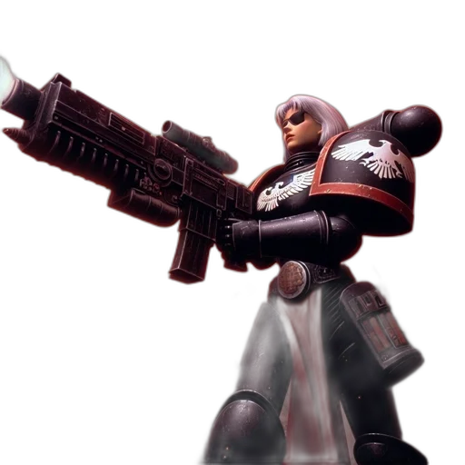 robot, weapon, concept art, 3d render transparent PNG cut-out