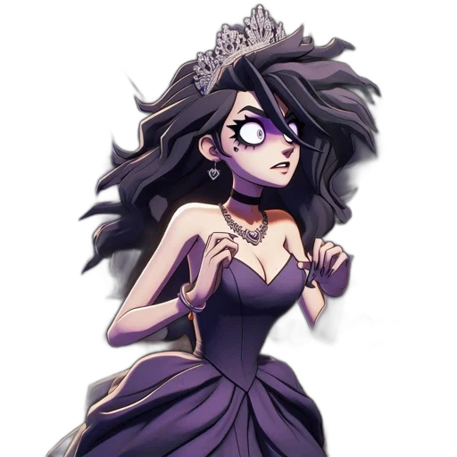 dress, crown, jewelry, concept art transparent PNG cut-out