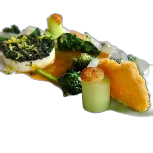 food, photorealistic, green, gourmet transparent PNG cut-out