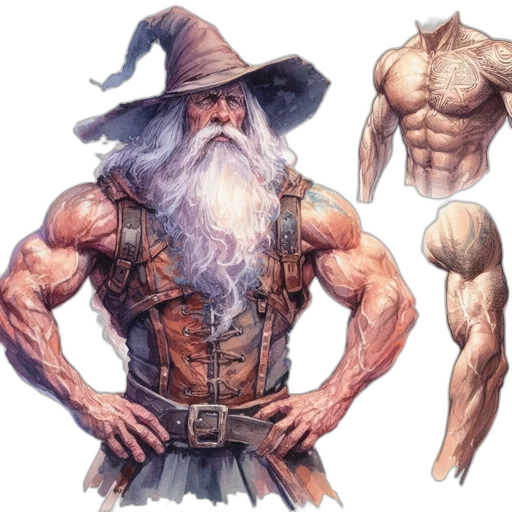fantasy art, concept art, comic book art, photorealistic transparent PNG cut-out