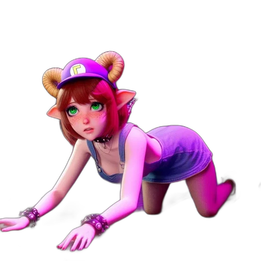 creature, hat, dress, animal transparent PNG cut-out