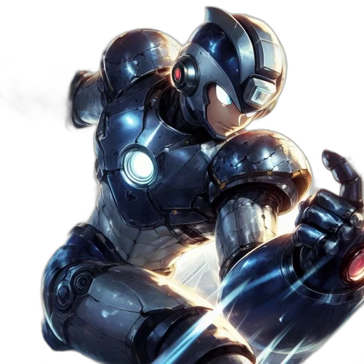 robot, weapon, concept art, 3d render transparent PNG cut-out