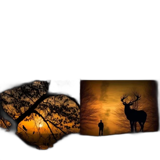 tree, crown, animal, mask transparent PNG cut-out