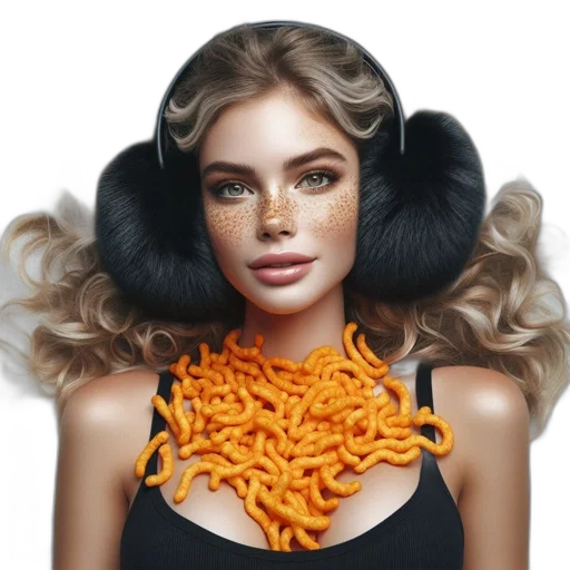 hair, food, jewelry, mask transparent PNG cut-out