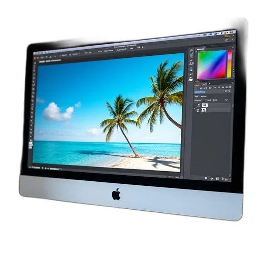 photorealistic, 3d render, computer, screen transparent PNG cut-out
