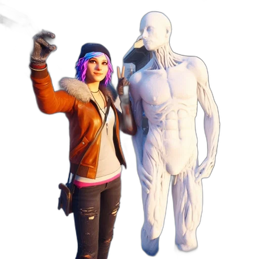 staff, weapon, mask, jacket transparent PNG cut-out