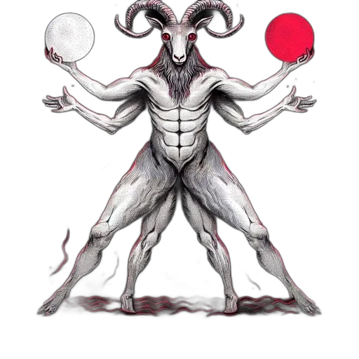 creature, mask, dragon, staff transparent PNG cut-out