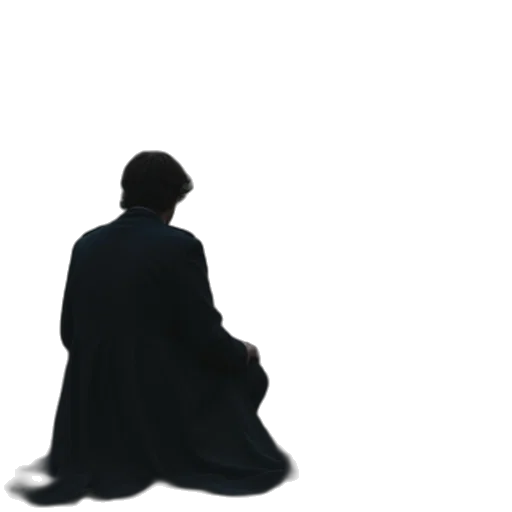 jacket, staff, robot, creature transparent PNG cut-out