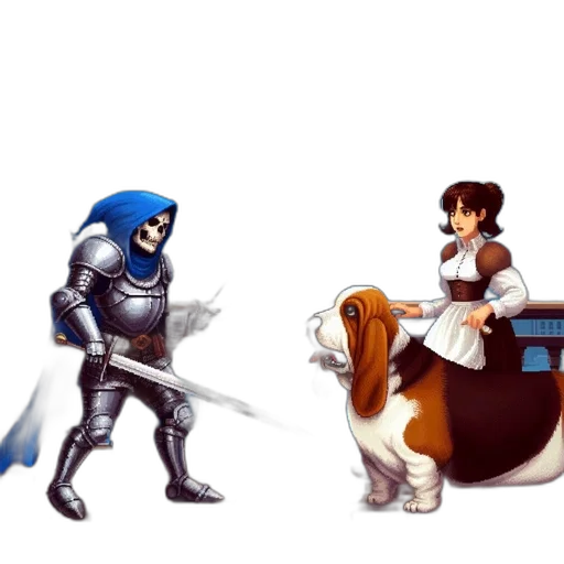 concept art, pixel art, fantasy art, anime transparent PNG cut-out