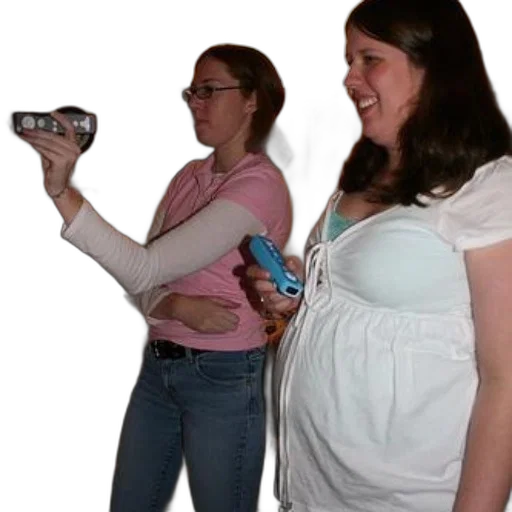 bottle, two, women, play transparent PNG cut-out