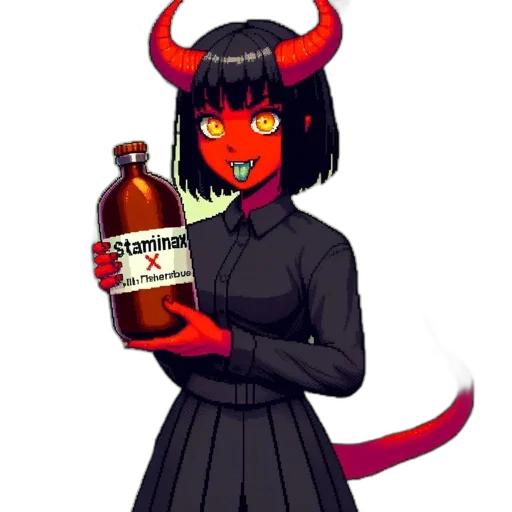 bottle, dragon, staff, dress transparent PNG cut-out