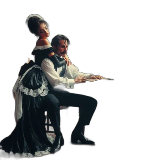 dress, furniture, crown, staff transparent PNG cut-out