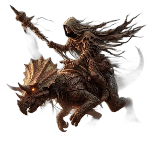 dragon, creature, mask, hair transparent PNG cut-out