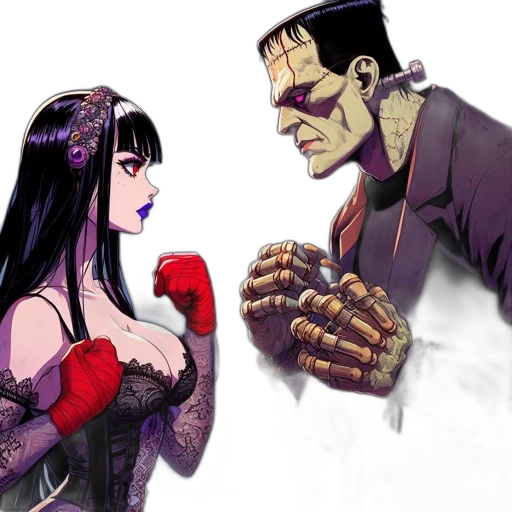 comic book art, concept art, fantasy art, gothic transparent PNG cut-out