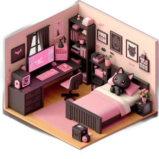 furniture, robot, concept art, 3d render transparent PNG cut-out