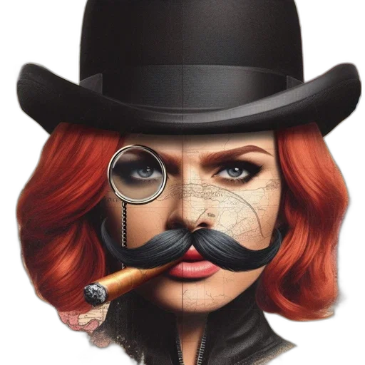 hat, mask, face, photorealistic transparent PNG cut-out