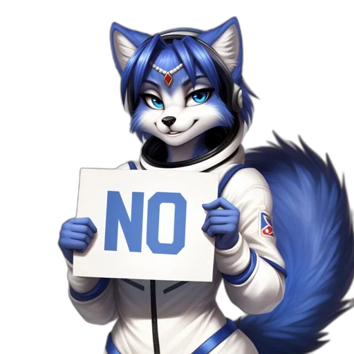concept art, astronaut, fox, blue transparent PNG cut-out