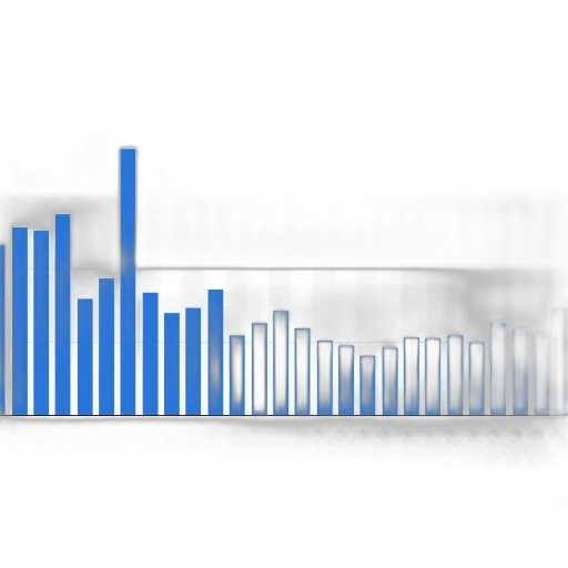 blue, bar, chart, shows transparent PNG cut-out