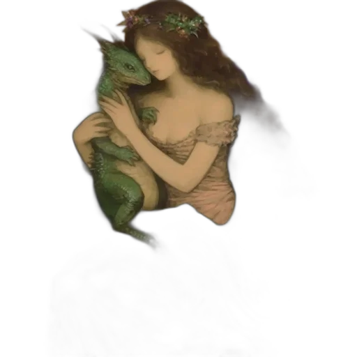 dragon, creature, jewelry, fantasy art transparent PNG cut-out