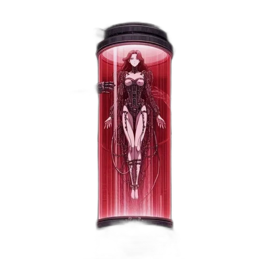 bottle, dress, cyberpunk, concept art transparent PNG cut-out