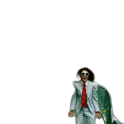 jacket, robot, staff, comic book art transparent PNG cut-out
