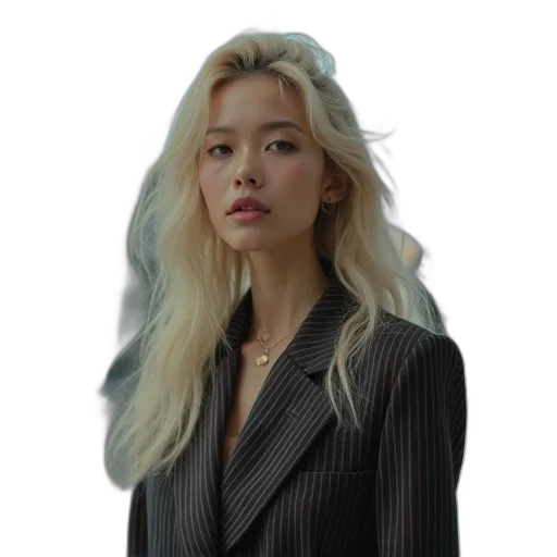hair, jacket, staff, face transparent PNG cut-out