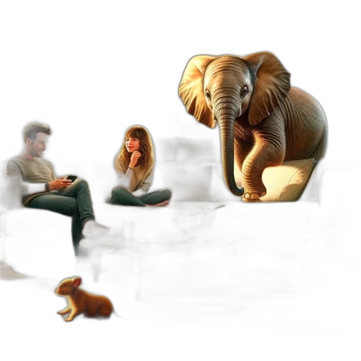furniture, animal, concept art, 3d render transparent PNG cut-out
