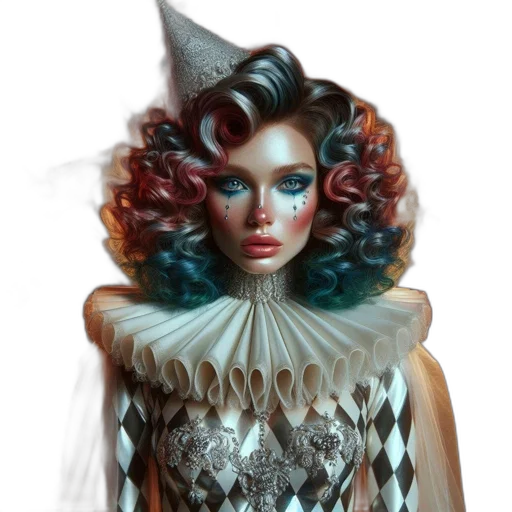 dress, crown, hair, mask transparent PNG cut-out