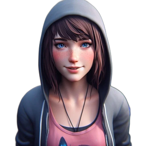 jacket, face, robot, 3d render transparent PNG cut-out