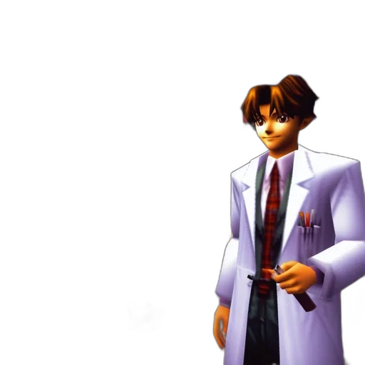 staff, jacket, robot, vaporwave transparent PNG cut-out