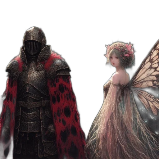 concept art, fantasy art, comic book art, 3d render transparent PNG cut-out