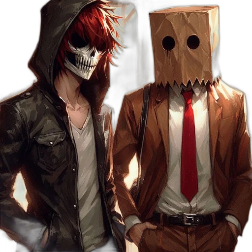 mask, jacket, face, concept art transparent PNG cut-out