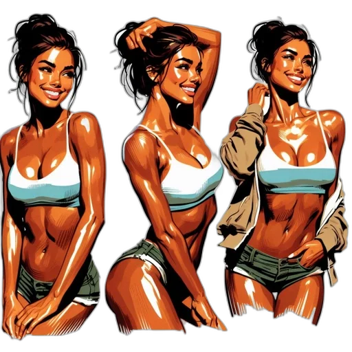 comic book art, concept art, photorealistic, cartoon transparent PNG cut-out