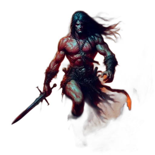 creature, sword, fantasy art, concept art transparent PNG cut-out
