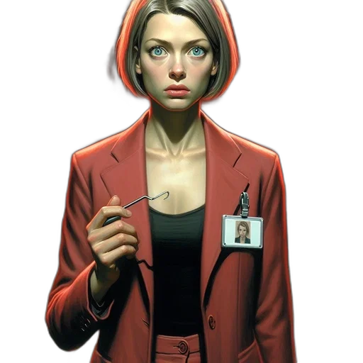 jacket, staff, robot, face transparent PNG cut-out