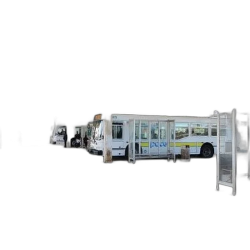 3d render, concept art, bus, station transparent PNG cut-out
