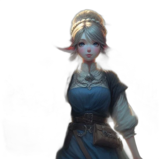 staff, dress, crown, face transparent PNG cut-out
