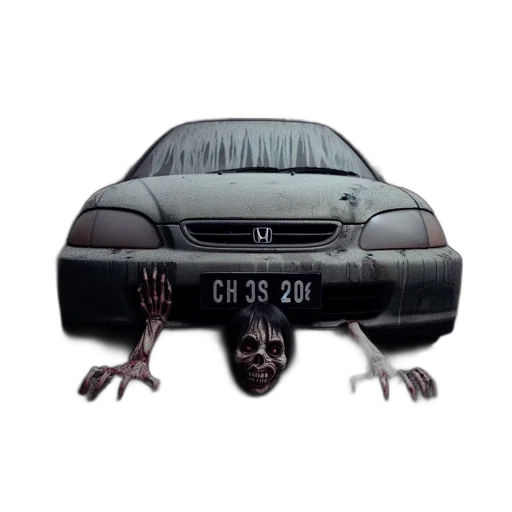 car, creature, face, concept art transparent PNG cut-out