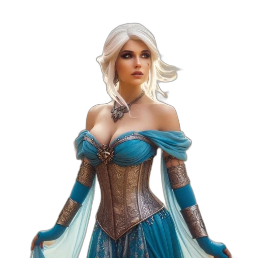 dress, fantasy art, concept art, 3d render transparent PNG cut-out