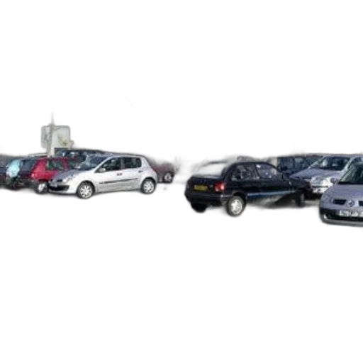 car, 3d render, parking, lot transparent PNG cut-out