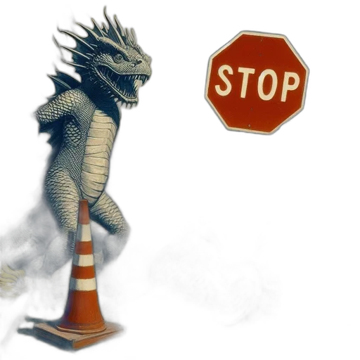 dragon, creature, staff, robot transparent PNG cut-out