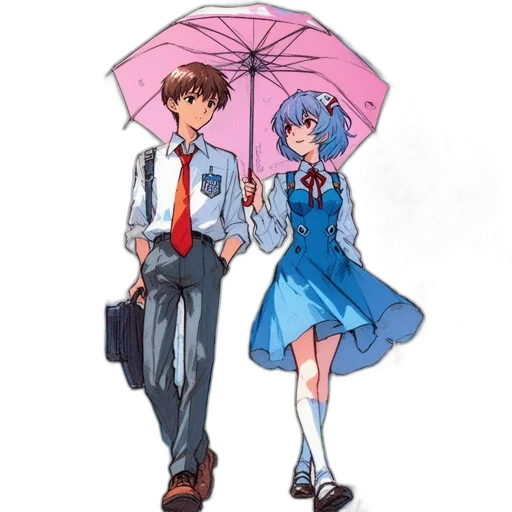 umbrella, dress, jacket, anime transparent PNG cut-out