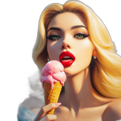 food, face, photorealistic, 3d render transparent PNG cut-out