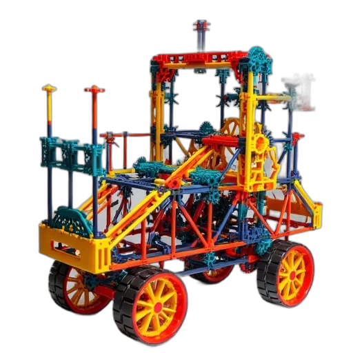 robot, 3d render, new, knex transparent PNG cut-out
