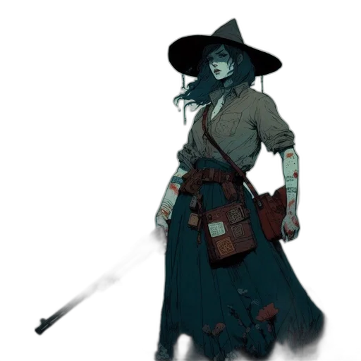 staff, sword, weapon, hat transparent PNG cut-out