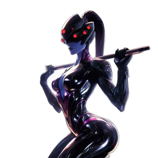 robot, staff, dress, creature transparent PNG cut-out