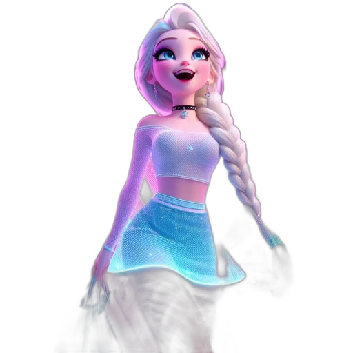 dress, staff, 3d render, concept art transparent PNG cut-out